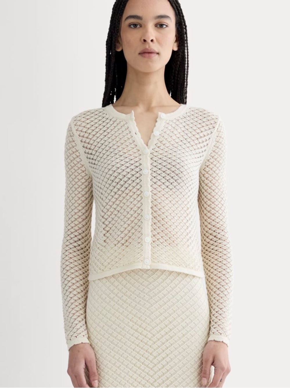 Everlane Lace Knit Cardigan
